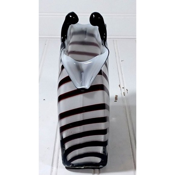 Rare Murano Optical Illusion MCM Vtg Handbag Purse Art Glass Vase Planter 1960s - Picture 4 of 10